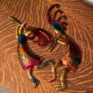 Kokopelli Metal Wall Hangings Set of 2